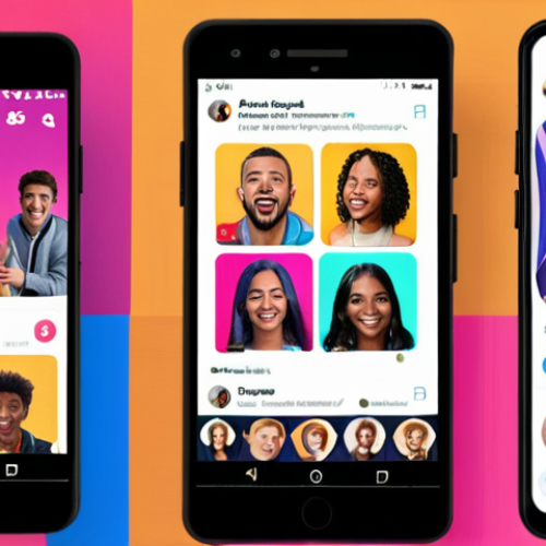 **Image Prompt:** A vibrant, diverse group of people interacting enthusiastically around multiple glowing smartphone screens displaying various social media platforms (Instagram, TikTok, LinkedIn). Focus on positive expressions and engaged interactions. In the background, subtle icons representing SEO optimization (search bars, gears) should be visible. The overall style should be modern, energetic, and tech-forward.