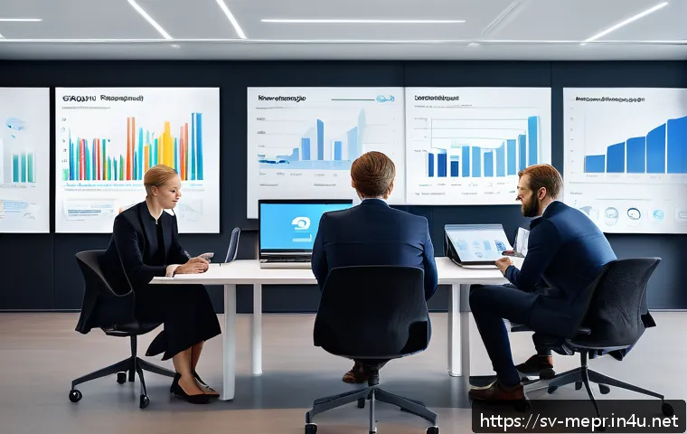 위기대응 PR 체크리스트 - A professional crisis management team in a modern Swedish office, gathered around a large digital sc...