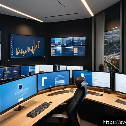 Home 17 위기 대응 PR 사례 - A modern corporate crisis communication center in Stockholm, featuring a diverse team of professiona...